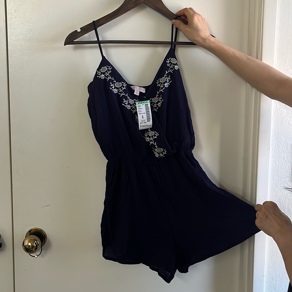 NWT Papaya blue romper